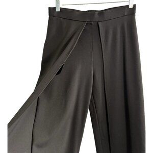 BETABRAND Women Overlay Bootcut Pants Sz MP Black Casual Chic Modern 68-20